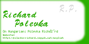 richard polevka business card